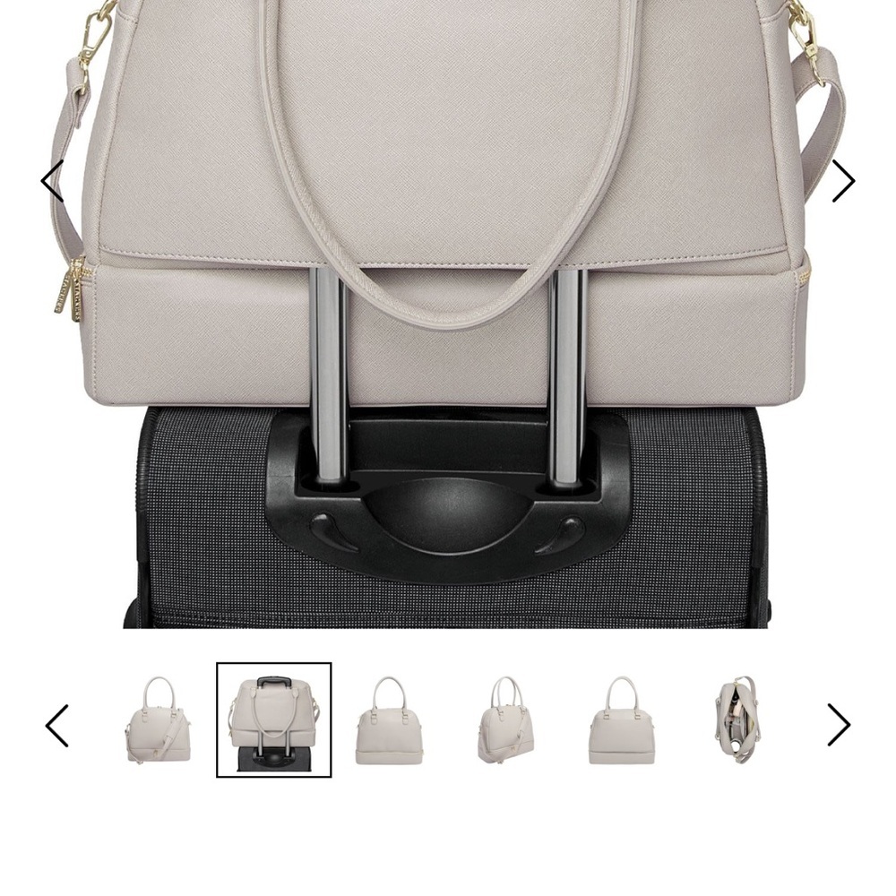 STACKERS Travel Tote Bag‎ – Weekender, Laptop Compartment, Removable Shoe Pouch - Picture 2 of 16